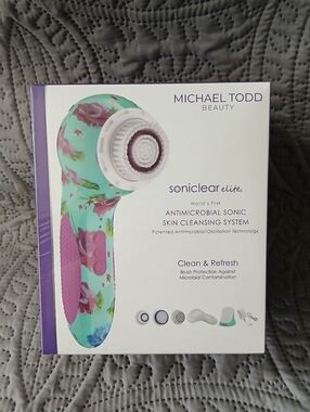 Michael Todd Beauty Soniclear Elite Facial Cleansing Brush - Aqua Floral (New)